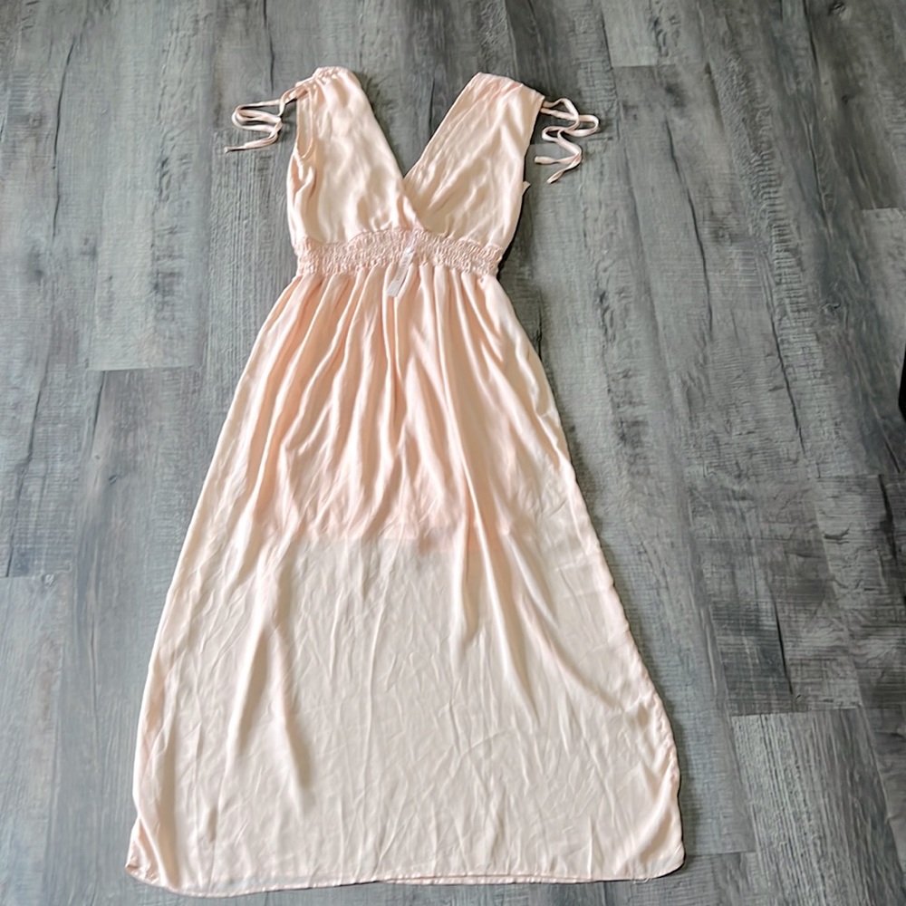 Blush maxi dress